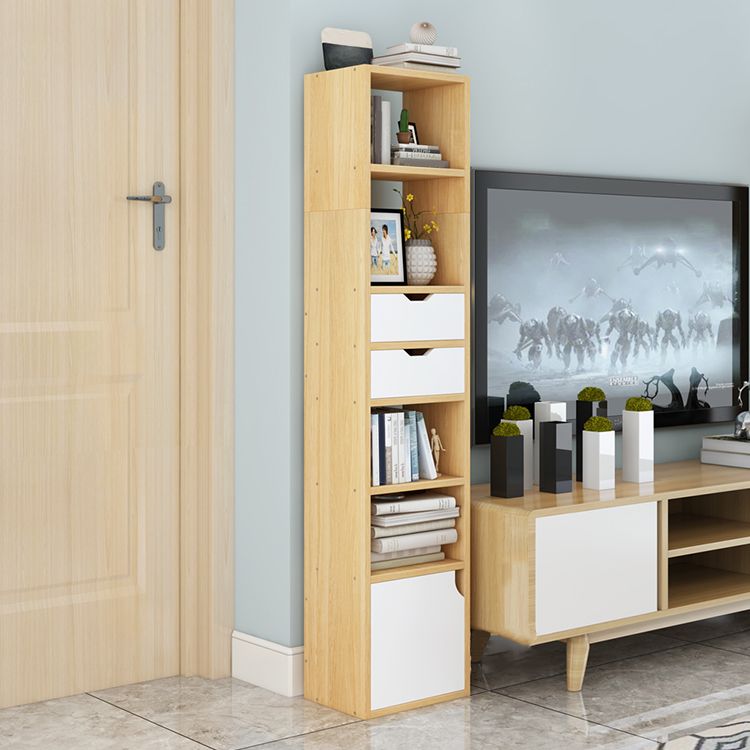 Contemporary Wood Bookcase, Geometric Bookshelf for Living Room Clearhalo 'Bookcases' 'furn' 'furn_bookcases' 'Furniture' 'Office Furniture' 1200x1200_356c6e49-9075-4cd0-b7d0-7bb3b4073664