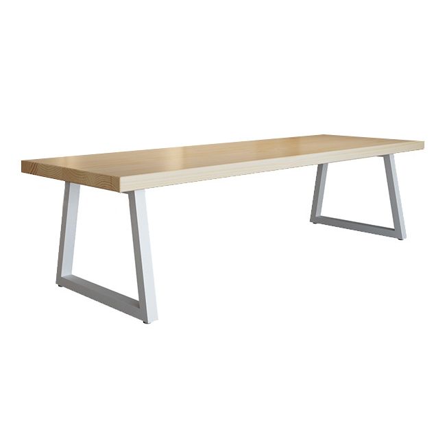 Pine Solid Wood Dining Table Industrial Dining Site Table with Sled Base Clearhalo ' dining_table' 'Dining Tables & Seating' 'Dining Tables' 'furn' 'furn_dining_table' 'Furniture' 'furniture_dining_table' 'Kitchen & Dining Furniture' 'kitchen&dining_furn' 'kitchen' 'kitchen_dining_table' 1200x1200_356ced36-8b90-4842-aa3f-b1f8259ab725