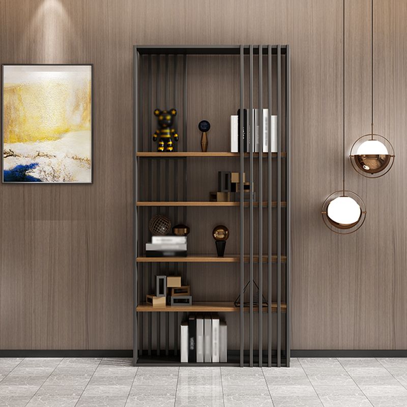 Modern Style 4-Shelf Bookshelf Open Black Shelf Bookcase for Study Room Clearhalo 'Bookcases' 'furn' 'furn_bookcases' 'Furniture' 'furniture_bookcases' 'kitchen' 'kitchen_bookcases' 'Living Room Furniture' 'Office Furniture' 1200x1200_356d5731-1e34-49df-92d3-7d15fb9833c7