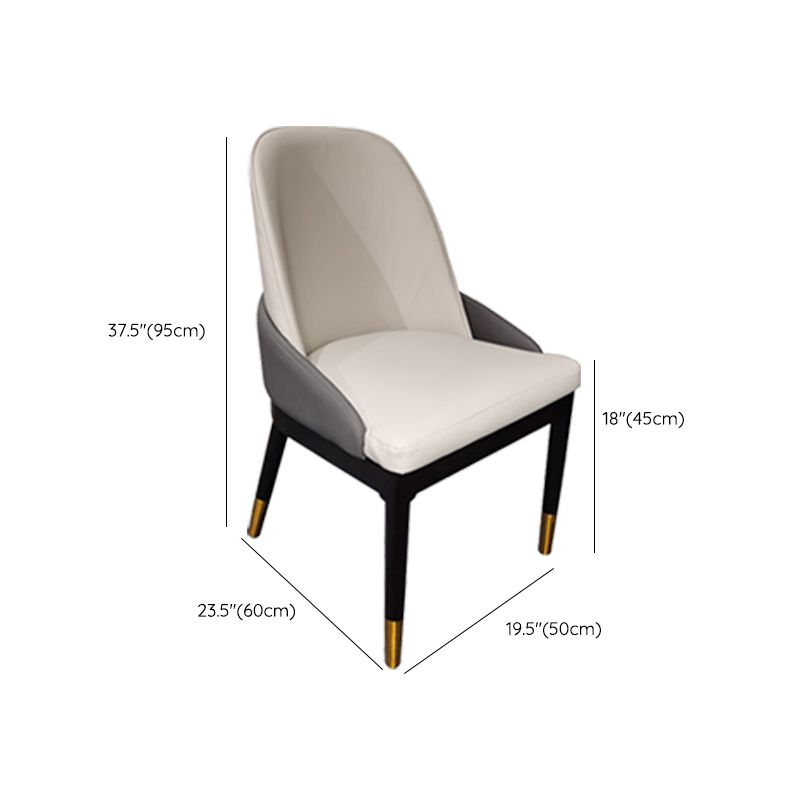 Sillas de comedor de cocina glamorosa sillas laterales tapizadas con pierna de madera