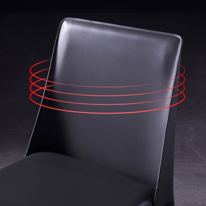 Modern Dining Room Armless Dining Chairs Multicolor Leather Side Chair Clearhalo ' kitchen&dining_furn' 'Dining Chairs' 'Dining Tables & Seating' 'dining_chair' 'furn' 'furn_dining_chair' 'Furniture' 'furniture_dining_chair' 'Kitchen & Dining Furniture' 'kitchen' 1200x1200_356ff28f-ecc9-4998-bf56-e1d8455afc1d