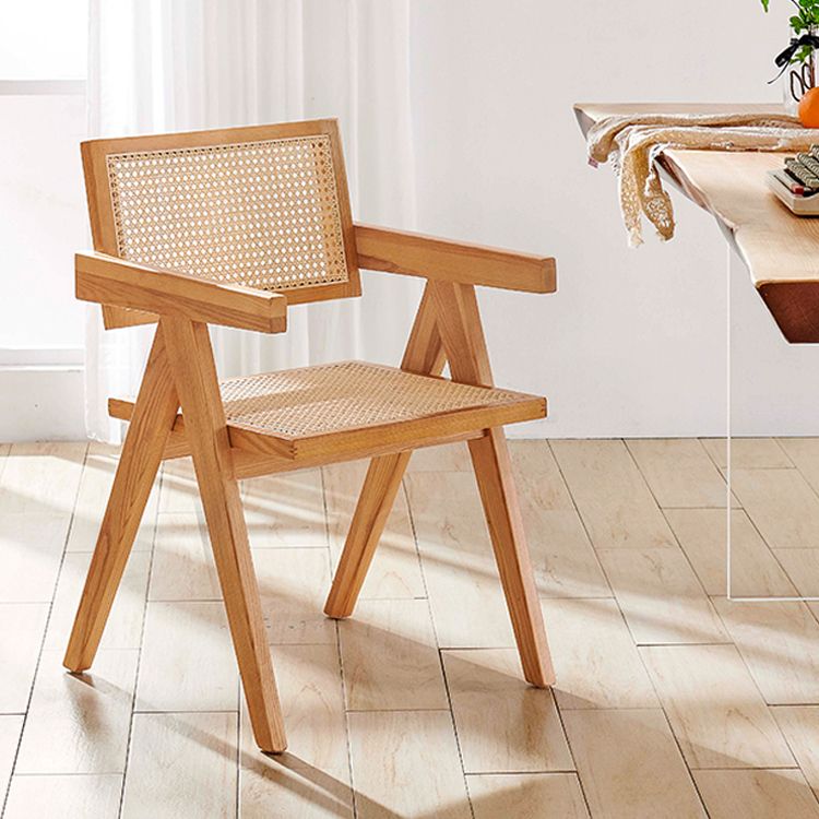 Modern Solid Ash Wood Chair Open Back Arm Single Dining Room Chair Clearhalo ' kitchen&dining_furn' 'Dining Chairs' 'Dining Tables & Seating' 'dining_chair' 'furn' 'furn_dining_chair' 'Furniture' 'furniture_dining_chair' 'Kitchen & Dining Furniture' 'kitchen' 1200x1200_3571b9c2-b046-42c5-925c-866ba0ee19e5