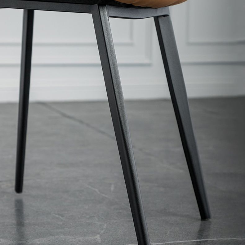 Contemporary Style Dining Chairs Armless Kitchen Side Chairs with Metal Legs Clearhalo ' kitchen&dining_furn' 'Dining Chairs' 'Dining Tables & Seating' 'dining_chair' 'furn' 'furn_dining_chair' 'Furniture' 'furniture_dining_chair' 'Kitchen & Dining Furniture' 'kitchen' 1200x1200_3571c4a4-3f37-4b2f-8a77-225e86027b0d