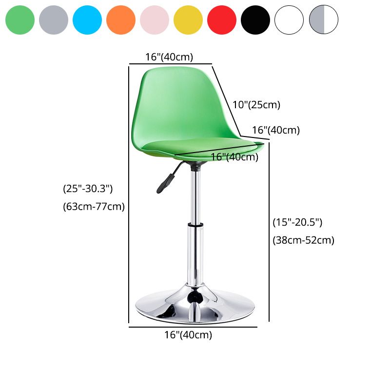 Contemporary Style Liftable Bar-stool Plastic Counter Bar Stool with Metal Legs Clearhalo 'Bar Furniture' 'Bar Stools' 'bar_stools' 'furn' 'furn_bar_stools' 'Furniture' 'furniture_bar_stools' 'Kitchen & Dining Furniture' 1200x1200_3572ad19-3dd8-4ae4-b731-1851dbea4241