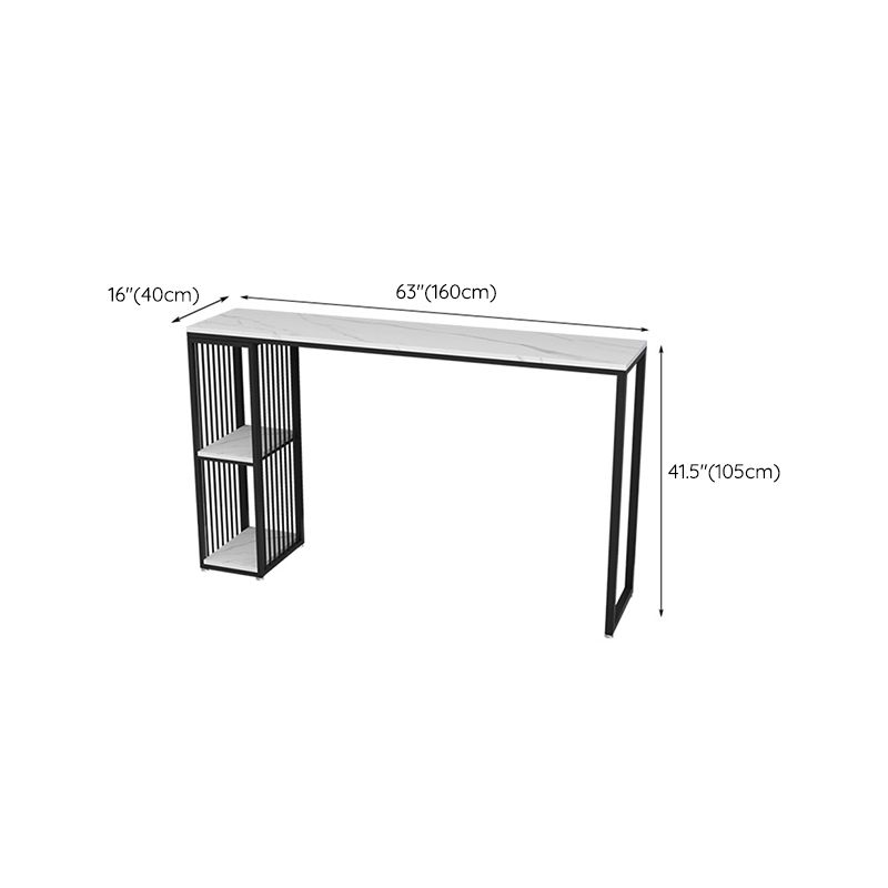 Stone Top Bar Table Set 1/3 Pcs Rectangle Bar Table and Upholstered Stools Clearhalo 'Bar Furniture' 'furn' 'furn_home_bar_bar_sets' 'Furniture' 'Home Bars & Bar Sets' 'home_bar_bar_sets' 'Kitchen & Dining Furniture' 1200x1200_357364c9-deac-435e-929d-dcbad7e9bcbb