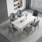 Medieval Modern 4 Legs Dining Table Stone Table for Dining Room Clearhalo 'Dining Tables & Seating' 'Dining Tables' 'dining_table' 'furn' 'furn_dining_table' 'Furniture' 'Kitchen & Dining Furniture' 1200x1200_357364d9-5720-47b3-b859-1ee3e99917db