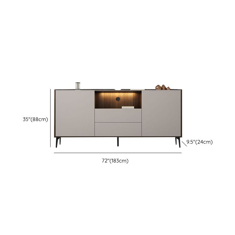 Stone Media Console TV Stand Modern TV Stand Console with 2 Drawers Clearhalo 'furn' 'furn_tv_stands_entertainment_centers' 'Furniture' 'Living Room Furniture' 'TV Stands & Entertainment Centers' 'TV Stands & Media Storage Furniture' 'tv_stands_entertainment_centers' 1200x1200_35751269-729e-4efb-9198-7e96a9b3b5e6