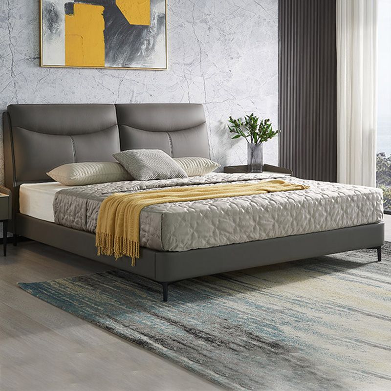 Letto a pannello in pelle autentica Colore Solido Passa rivestita Standard