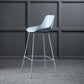 Milk Tea Shop Footrest Stool Nordic Style Matte Finish Metal Bar Stool