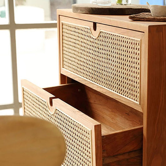 Contemporary Chest Rectangle Wicker&Rattan with Drawer Accent Chest Clearhalo 'Cabinets & Chests' 'cabinets_chests' 'furn' 'furn_cabinets_chests' 'Furniture' 'Living Room Furniture' 1200x1200_3579297b-7462-495e-ac1c-63c4861ca0ee