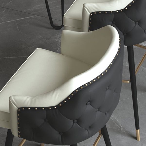 Tabouret de comptoir de dossier d'accoudoir moderne tabouret de Bar de café en fer avec coussin et pédale