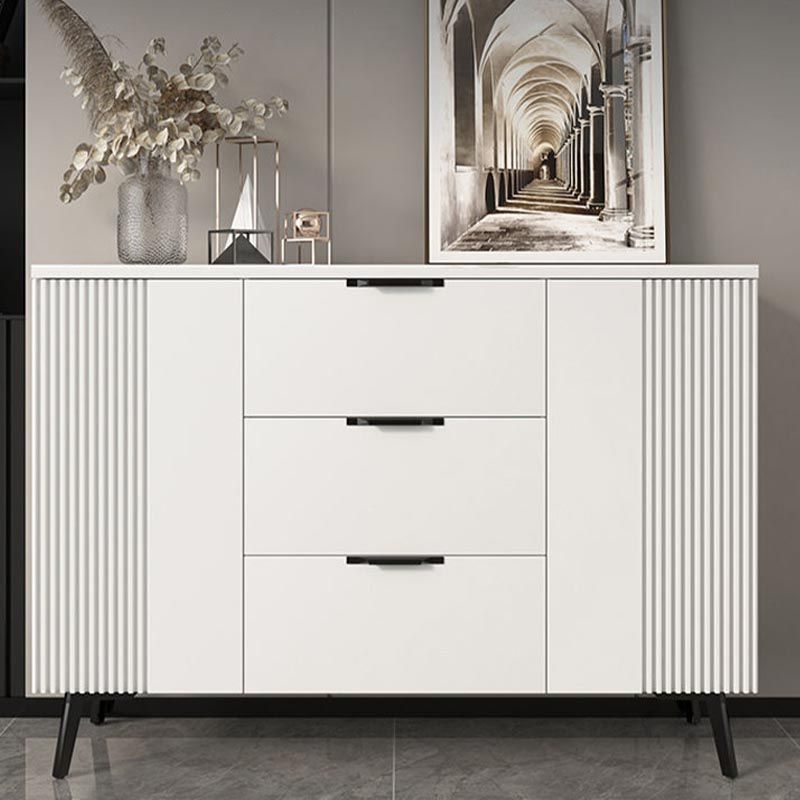 Wood and Stone Dining Server Contemporary Server with 3 Drawers Clearhalo 'buffet_sideboard' 'Buffets & Sideboards' 'furn' 'furn_buffet_sideboard' 'Furniture' 'Kitchen & Dining Furniture' 1200x1200_357aa2cf-3d1a-48be-8cf2-5225fbb44b62