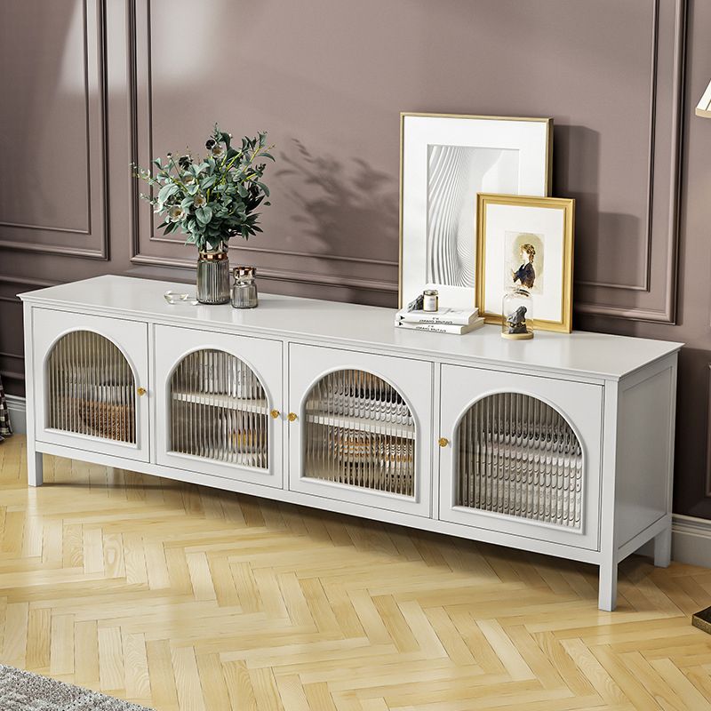 Industrial Metal TV Media Stand Polish Finish Media Console with Enclosed Storage Clearhalo 'furn' 'furn_tv_stands_entertainment_centers' 'Furniture' 'Living Room Furniture' 'TV Stands & Entertainment Centers' 'TV Stands & Media Storage Furniture' 'tv_stands_entertainment_centers' 1200x1200_357ba254-f2d0-4386-a9ba-38bf141f61bf