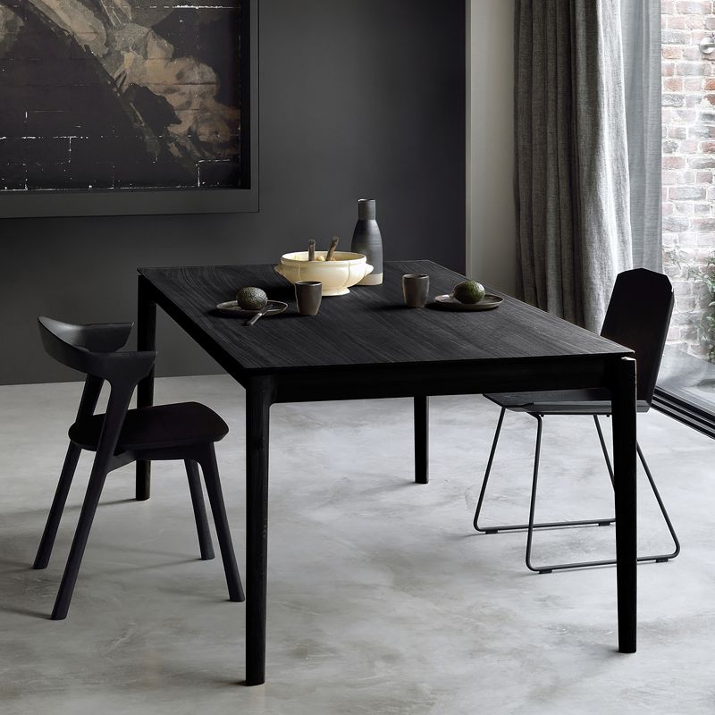 Rectangle 4 Legs Industrial Dining Table Black Fixed Table of Solid Wood Clearhalo ' dining_table' 'Dining Tables & Seating' 'Dining Tables' 'furn' 'furn_dining_table' 'Furniture' 'furniture_dining_table' 'Kitchen & Dining Furniture' 'kitchen&dining_furn' 'kitchen' 'kitchen_dining_table' 1200x1200_357c75db-070e-4030-b12b-7dec92edbfdc
