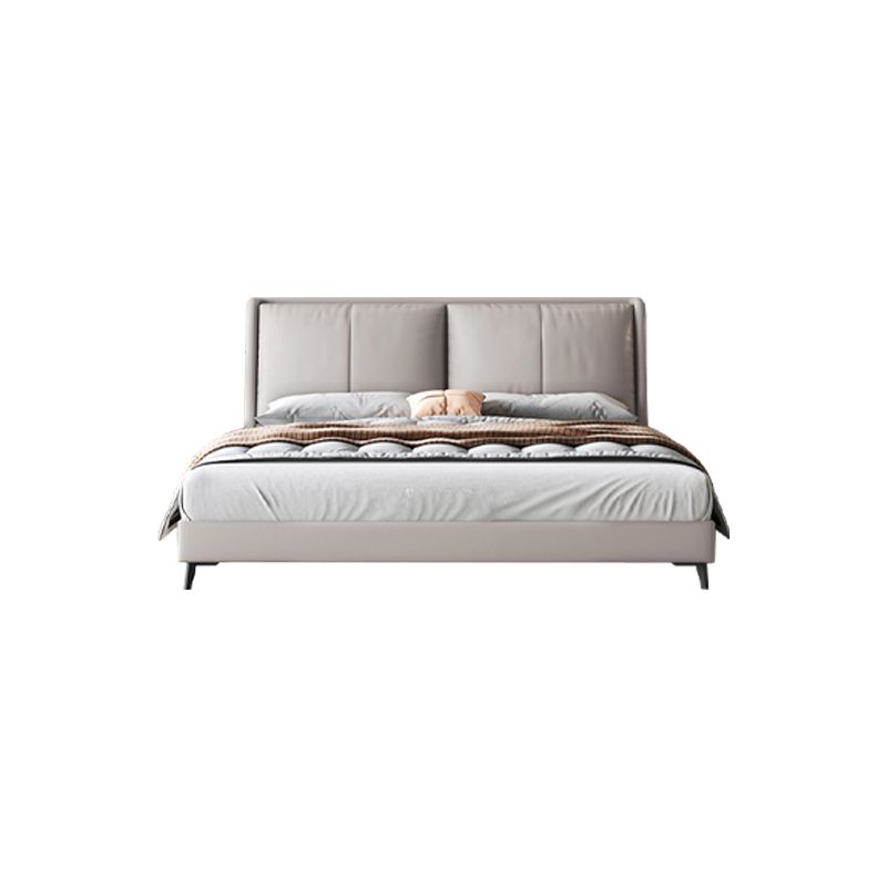 Modern Piny Pink Pannel Letto a letto in pelle autentica con testiera imbottita