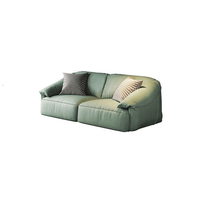 Stationary Stain Resistant Faux Leather Tuxedo Arm Cushions Green Sofa Clearhalo 'furn' 'furn_sofas' 'Furniture' 'Living Room Furniture' 'Sofa' 'sofas' 1200x1200_357ce3d2-4c1f-4fbe-9589-14ede83817d7