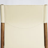 Moderne binnenarmloze eetkamerstoelen gestoffeerde linnenstofstoelstoel