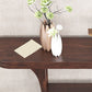 Solid Wood Half Moon Accent Table 2-shelf 33.46" Tall Console Table