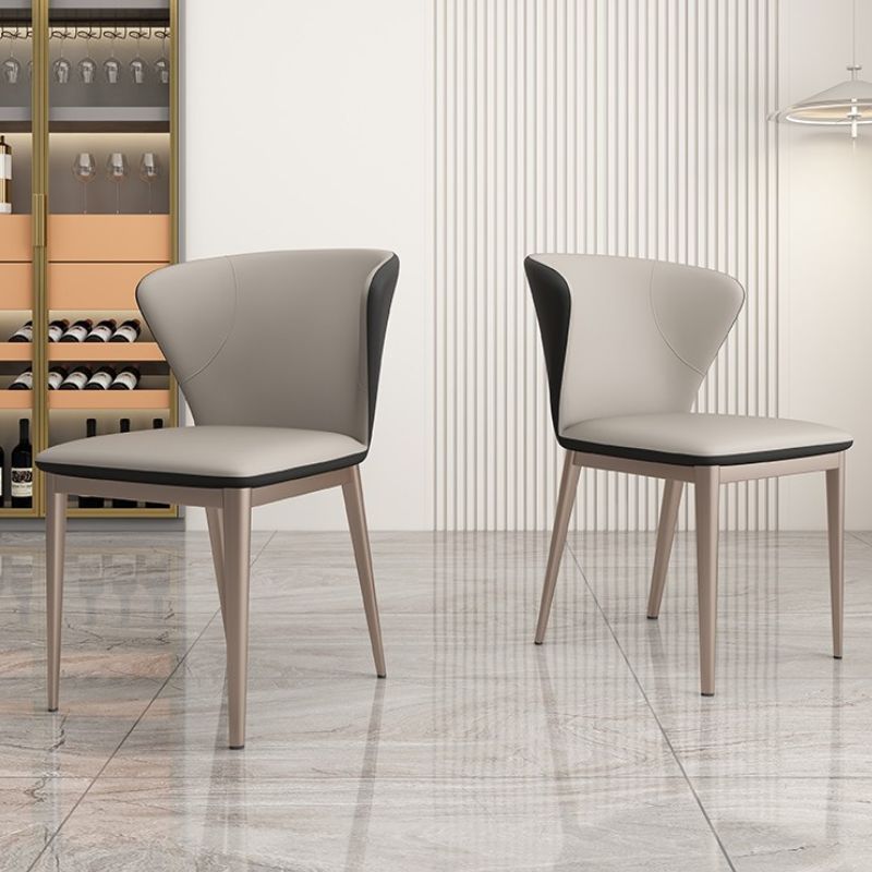 Contemporary Upholstered Armless Chair Home Wingback Dining Chair