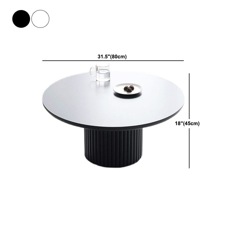 Contemporary Round Coffee Table with Solid Wood Top and Iron Pedestal Base Clearhalo 'Coffee & Accent Tables' 'Coffee Tables' 'coffee_tables' 'furn' 'furn_coffee_tables' 'Furniture' 'Living Room Furniture' 1200x1200_3582ee2d-deed-4153-96d2-5c683131824d