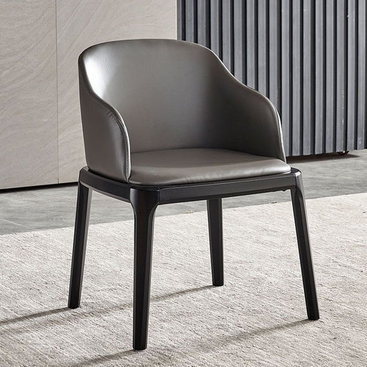 Glam Style Ash Wood Chairs Solid Back Dining Room Armchair for Kitchen Clearhalo ' kitchen&dining_furn' 'Dining Chairs' 'Dining Tables & Seating' 'dining_chair' 'Furniture' 'furniture_dining_chair' 'Kitchen & Dining Furniture' 'kitchen' 1200x1200_35863bdb-1766-4c44-a3c1-bc4e190583c7