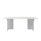 Mesa de comedor rectangular con piedra blanca mesa moderna