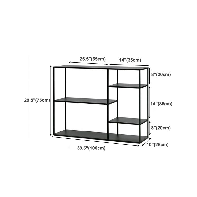 Minimalist Open Etagere Bookcase with Metal Rectangular Shelves Bookcase Clearhalo 'Bookcases' 'furn' 'furn_bookcases' 'Furniture' 'furniture_bookcases' 'kitchen' 'kitchen_bookcases' 'Living Room Furniture' 'Office Furniture' 1200x1200_35875fb9-fab9-4393-8b9a-f4b1e1bae0dc