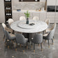Round Pedestal Home Furniture Simple Style Marble Dining Room Collection with Turntable Clearhalo ' dining_table' 'Dining Tables & Seating' 'Dining Tables' 'furn' 'furn_dining_table' 'Furniture' 'furniture_dining_table' 'Kitchen & Dining Furniture' 'kitchen&dining_furn' 'kitchen' 'kitchen_dining_table' 1200x1200_358b5ebd-8d6e-4230-ba63-b069f539c5bc