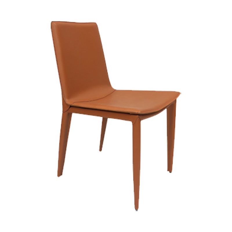 Contemporary Design Leather Dining Chair Armless Solid Back Chair for Home Clearhalo 'Dining Chairs' 'Dining Tables & Seating' 'dining_chair' 'furn' 'furn_dining_chair' 'Furniture' 'furniture_dining_chair' 'Kitchen & Dining Furniture' 1200x1200_358c8217-99d3-4387-9176-750bd3dc4449