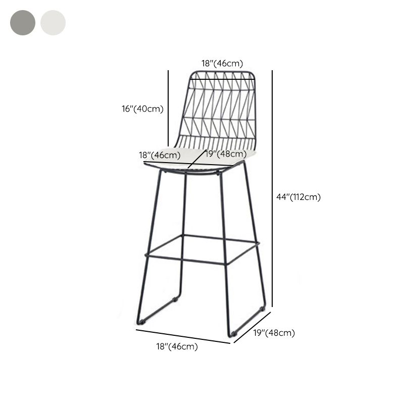 Modern Style Upholstered Counter Stool Bar-height Bar Stool with Footrest Clearhalo 'Bar Furniture' 'Bar Stools' 'bar_stools' 'furn' 'furn_bar_stools' 'Furniture' 'Kitchen & Dining Furniture' 1200x1200_358e4496-5444-4b11-9fc4-753b651a69fb