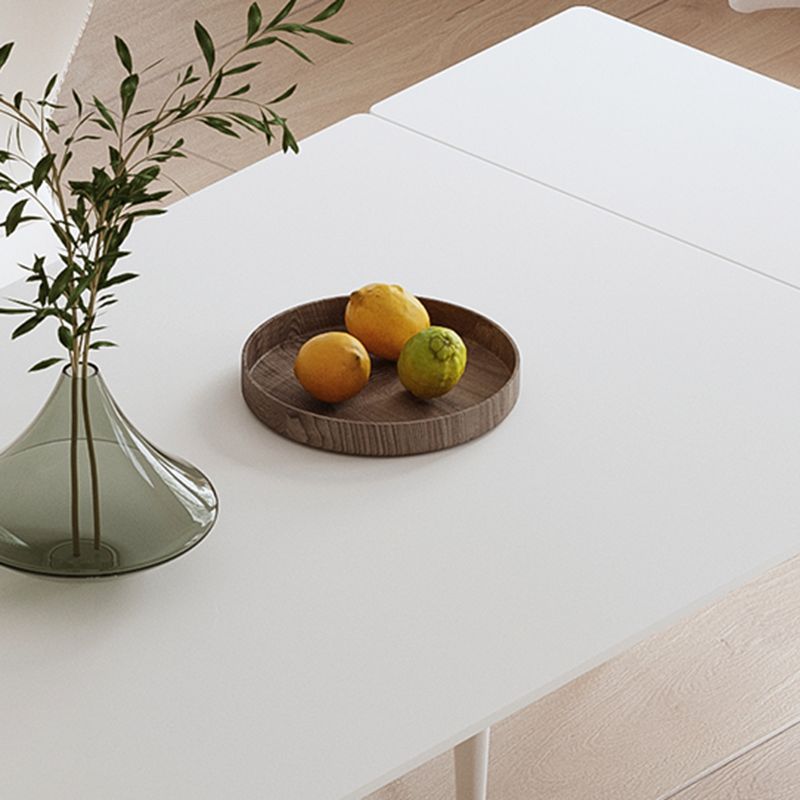 Contemporary 1/2/5/6/7 Pieces Dining Room Set Rectangle Stone Furniture in White