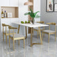 Glam Style 1/5 Pieces Dining Set with Rectangle Stone Top Table for Dining Room Clearhalo 'Dining Room Sets' 'Dining Tables & Seating' 'dining_room_set' 'furn' 'furn_dining_room_set' 'Furniture' 'furniture_dining_room_set' 'Kitchen & Dining Furniture' 'kitchen&dining_furn' 'kitchen' 1200x1200_35911a25-9655-4a94-ad7d-fc723cbf6395