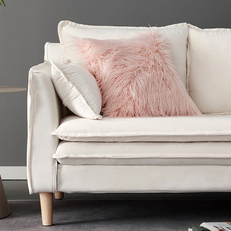 Canapé de bras carré contemporain canapé lavable avec oreillers de boîtier pour le salon