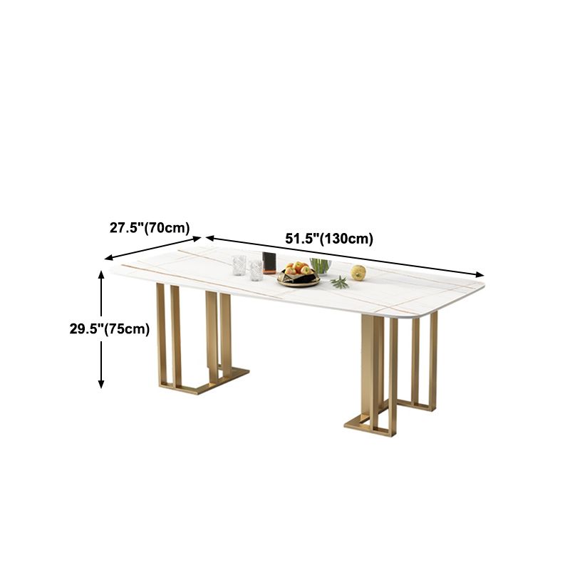 Glam 1/2/4/5/6 Pieces Dining Set Rectangle Stone Dining Table for Dining Room Clearhalo 'Dining Room Sets' 'Dining Tables & Seating' 'dining_room_set' 'furn' 'furn_dining_room_set' 'Furniture' 'furniture_dining_room_set' 'Kitchen & Dining Furniture' 1200x1200_3593a975-ec26-4eb7-8f77-eddc49f5dc85