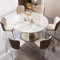 Modern Sintered Stone Top Dining Table Extendable Round Table with Pedestal Base Clearhalo 'Dining Tables & Seating' 'Dining Tables' 'dining_table' 'furn' 'furn_dining_table' 'Furniture' 'furniture_dining_table' 'Kitchen & Dining Furniture' 'kitchen' 'kitchen_dining_table' 1200x1200_3594ddf7-9dd3-41e0-b05e-36a4e9b93e49