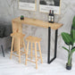 Modern Wood Bar Table with Rectangle Table Top Double Pedestal Table - 15.8'' Square Clearhalo 'Bar Furniture' 'Bar Tables' 'bar_tables' 'furn' 'furn_bar_tables' 'Furniture' 'furniture_bar_tables' 'Kitchen & Dining Furniture' 1200x1200_3595cd05-d7af-4b62-b22e-6fe6d4c98c31