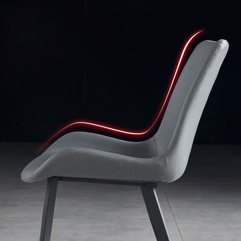 Minimalist Style Leather Dining Chairs Solid Back Arm Chair for Home Use Clearhalo ' kitchen&dining_furn' 'Dining Chairs' 'Dining Tables & Seating' 'dining_chair' 'furn' 'furn_dining_chair' 'Furniture' 'furniture_dining_chair' 'Kitchen & Dining Furniture' 'kitchen' 1200x1200_35961973-3866-41b9-bede-bcf5c52ad66d