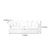 リビングルーム用のボルスター枕を備えたモダンな傾斜したアームソファ、汚れ抵抗性