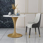 Glam Faux Marble Dining Table Set Round 1/2/4/5 Pieces Dining Set Clearhalo 'Dining Room Sets' 'Dining Tables & Seating' 'dining_room_set' 'furn' 'furn_dining_room_set' 'Furniture' 'Kitchen & Dining Furniture' 1200x1200_3599c8e5-0814-48d0-8aee-f901d633833c