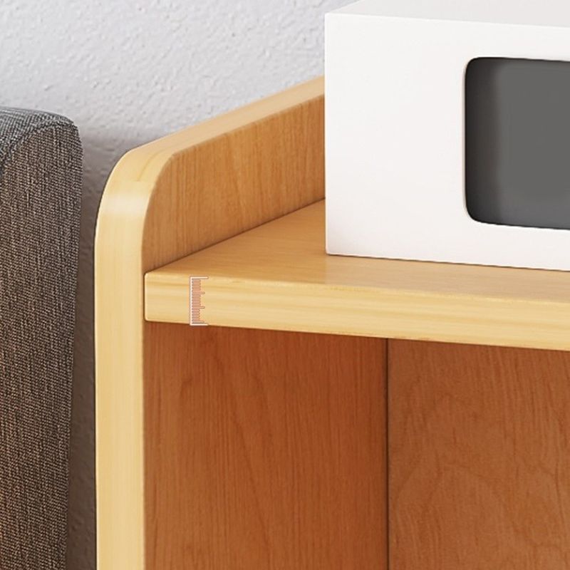 Mesa de madera de imitación moderna Almacenamiento abierto de 1 estante de noche con cajón