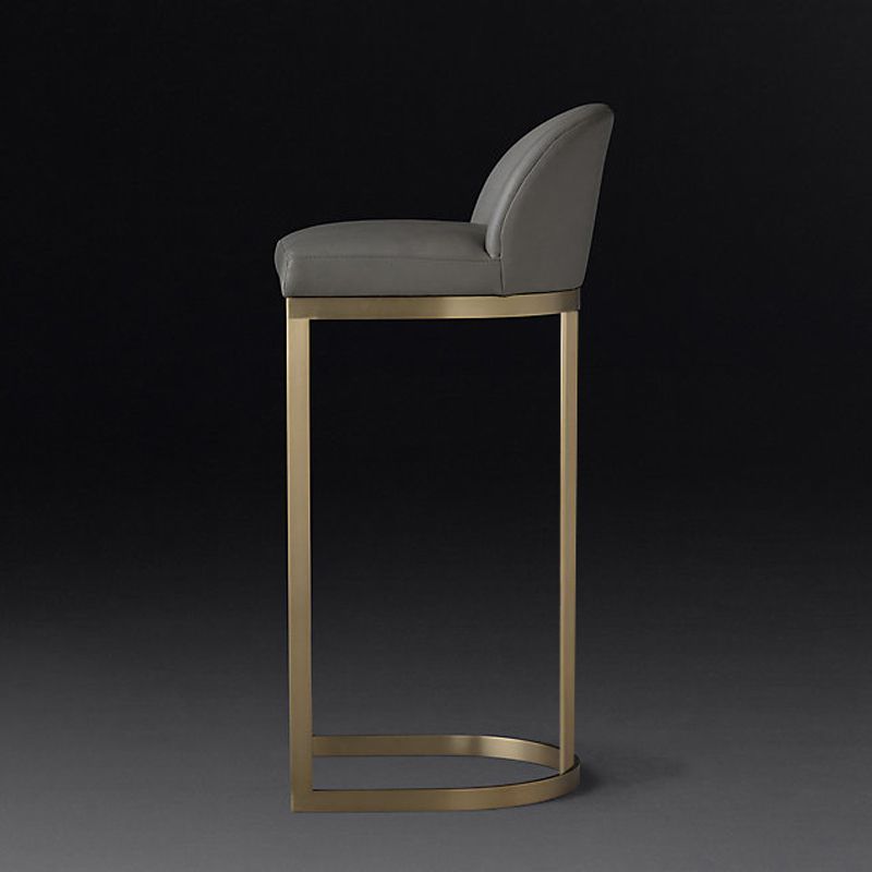 Glam Faux Leather Bar Stool Footrest Counter-height Stool for Dining Room Clearhalo 'Bar Furniture' 'Bar Stools' 'bar_stools' 'furn' 'furn_bar_stools' 'Furniture' 'Kitchen & Dining Furniture' 1200x1200_359c50bb-36e4-4733-9574-e405de63df3e