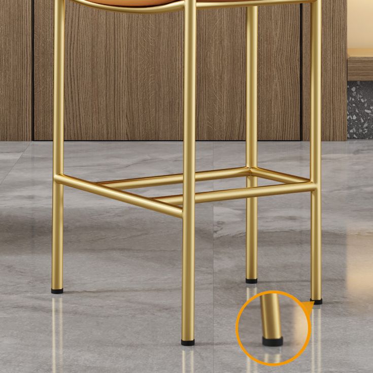 Glam Counter Height Stool Armed Upholstered Bar Stools with Metal Base Clearhalo 'Bar Furniture' 'Bar Stools' 'bar_stools' 'furn' 'furn_bar_stools' 'Furniture' 'Kitchen & Dining Furniture' 1200x1200_359cc27e-17d3-41a3-9891-a52dbb82d924