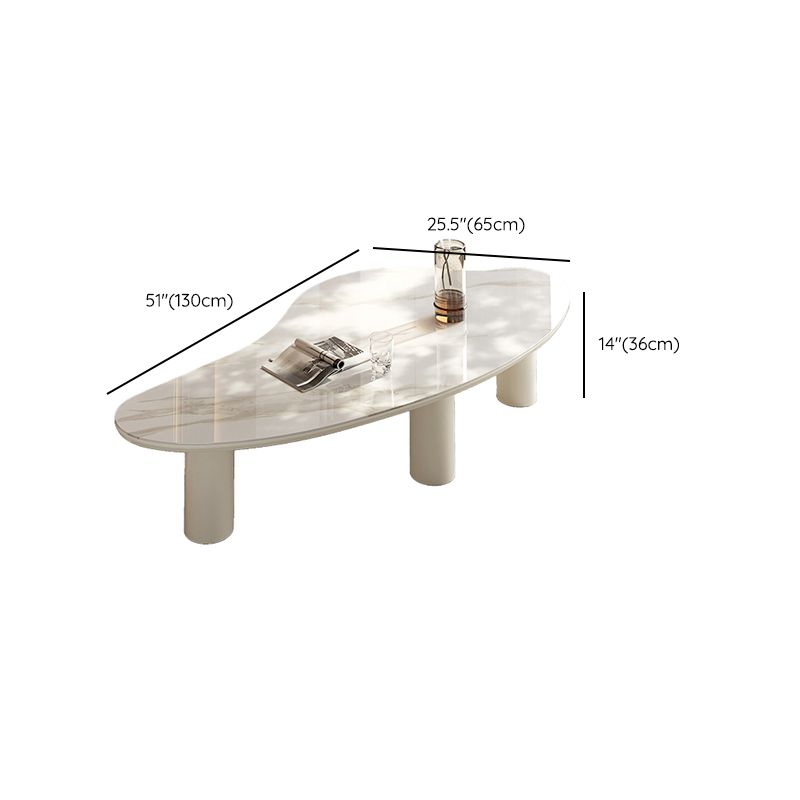 Marble White Single Coffee Table Modern Free-Form Coffee Table Clearhalo 'Coffee & Accent Tables' 'Coffee Tables' 'coffee_tables' 'furn' 'furn_coffee_tables' 'Furniture' 'Living Room Furniture' 1200x1200_359fb3c4-3ced-4dca-ac75-ff7f31fac0fd