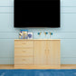 Modern Media Console TV Stand Pine Console TV Stand with 3 Drawers