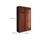 Armoire de style contemporain Armoire en bois massif placard de garde-robe avec portes et tiroir