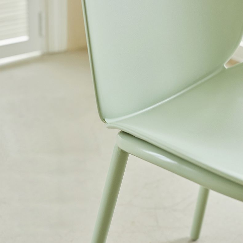 Contemporary Plastic Armless Parson Chair for Home in Matte Finish