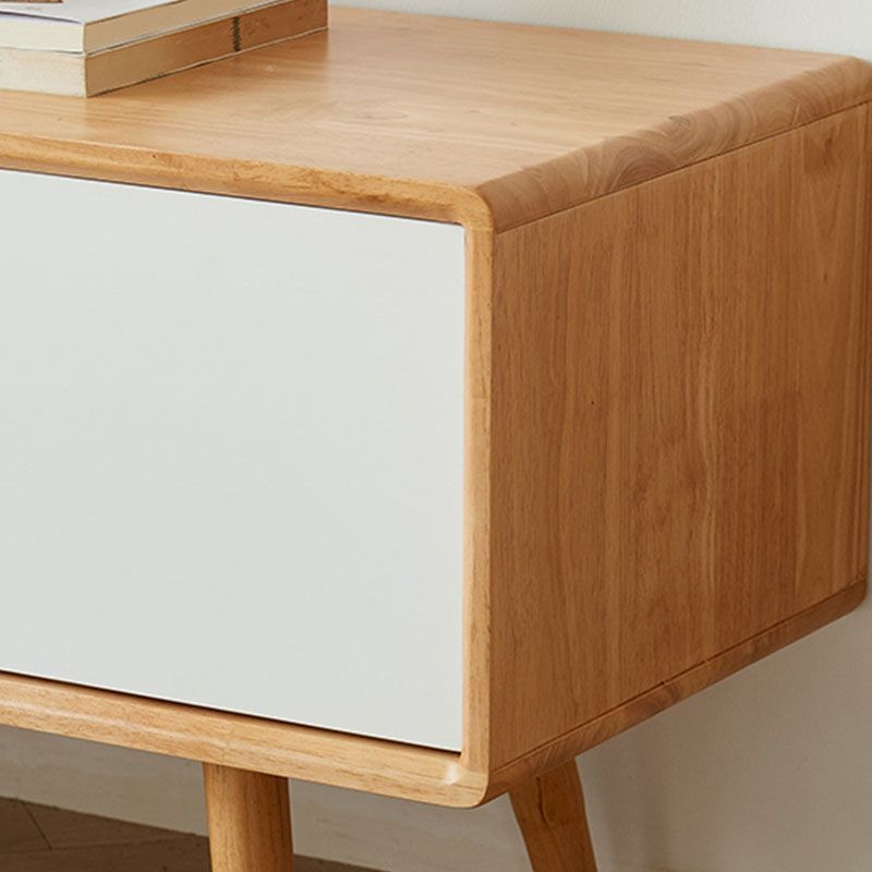 Mattes Finish Holz -TV -Medienstand mit offener Speicher für zeitgenössische Medienkonsole, Rubberwood