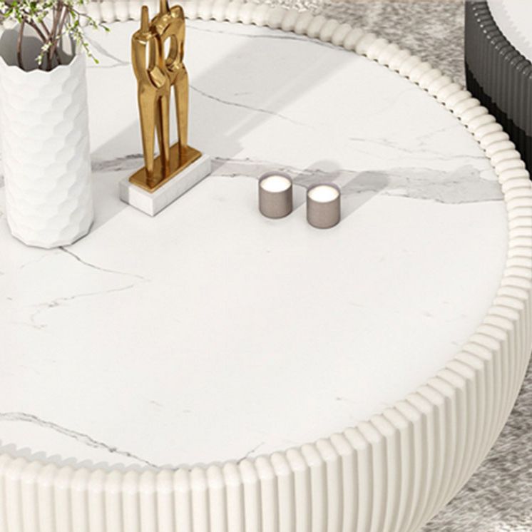 Moderne stijl ronde salontafel Stone Top koffiecocktailtafel
