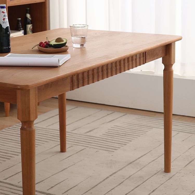 Contemporary Solid Wood Top Dining Room Set Built-in Drawer Design Dining Table Furniture Clearhalo 'Dining Room Sets' 'Dining Tables & Seating' 'dining_room_set' 'furn' 'furn_dining_room_set' 'Furniture' 'furniture_dining_room_set' 'Kitchen & Dining Furniture' 'kitchen&dining_furn' 'kitchen' 1200x1200_35a5a018-a566-49ca-a0d8-0ebaa5f984b4