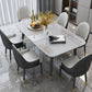 Traditional Luxury Rectangle Dining Table Sintered Stone Table with 4 Black Legs for Dining Room Clearhalo ' dining_table' 'Dining Tables & Seating' 'Dining Tables' 'furn' 'furn_dining_table' 'Furniture' 'furniture_dining_table' 'Kitchen & Dining Furniture' 'kitchen&dining_furn' 'kitchen' 'kitchen_dining_table' 1200x1200_35a609c4-1ca2-408b-bae8-641fa7614156